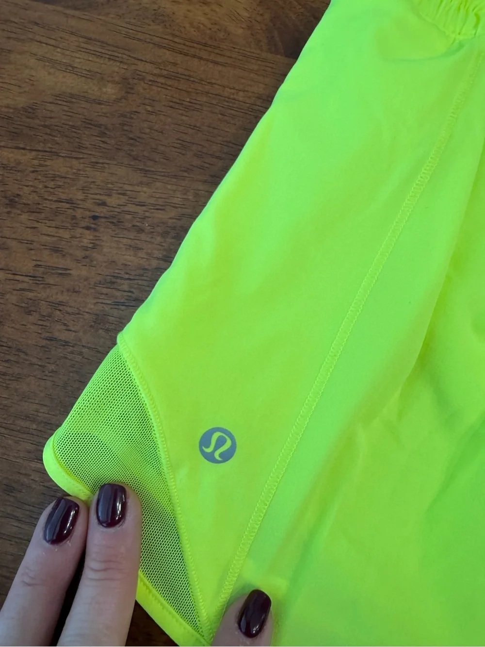 Lululemon Hotty Hot Lined Running Shorts Highlight Yellow Neon Size 8